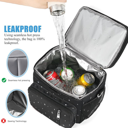 Lunch Bag & Lunch Box for Men Women, Double Deck & Leakproof