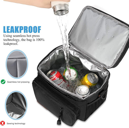 Lunch Bag & Lunch Box for Men Women, Double Deck & Leakproof