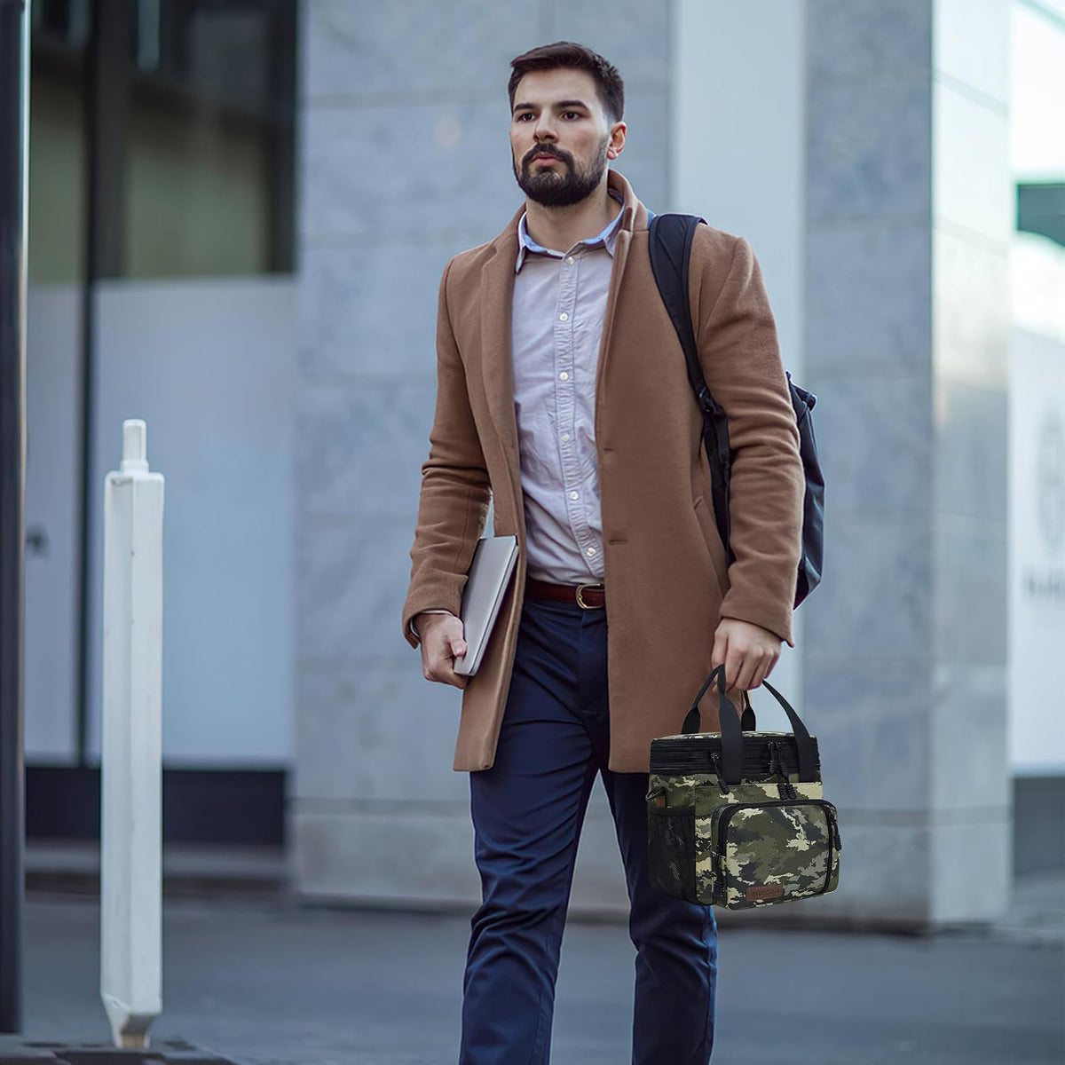 Lunch Bag & Lunch Box for Men Women, Double Deck & Leakproof