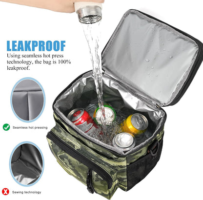Lunch Bag & Lunch Box for Men Women, Double Deck & Leakproof
