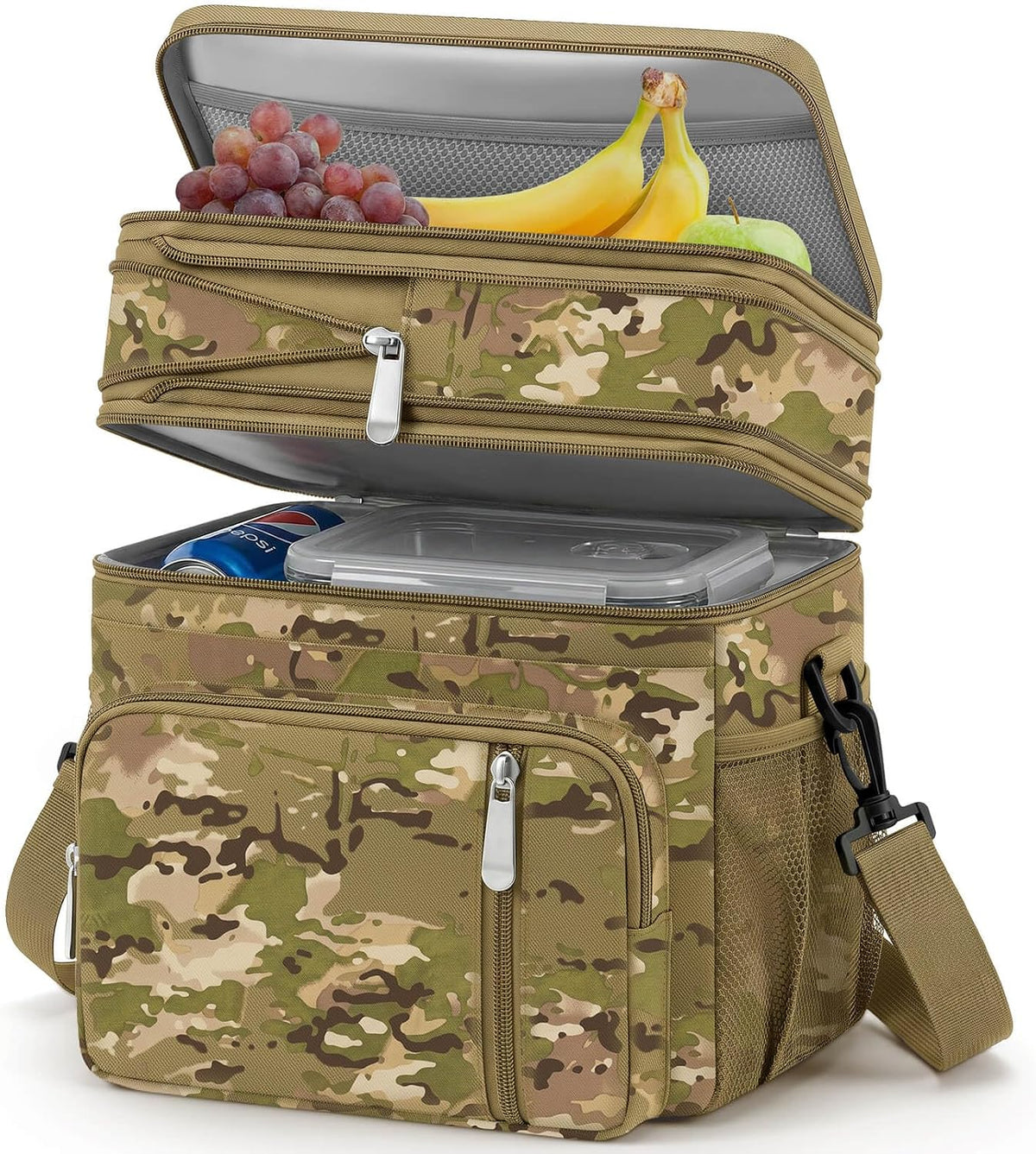 Lunch Bag & Lunch Box for Men Women, Double Deck & Leakproof