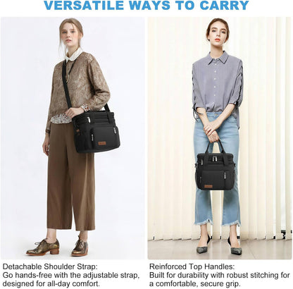 Lunch Bag & Lunch Box for Men Women, Double Deck & Leakproof