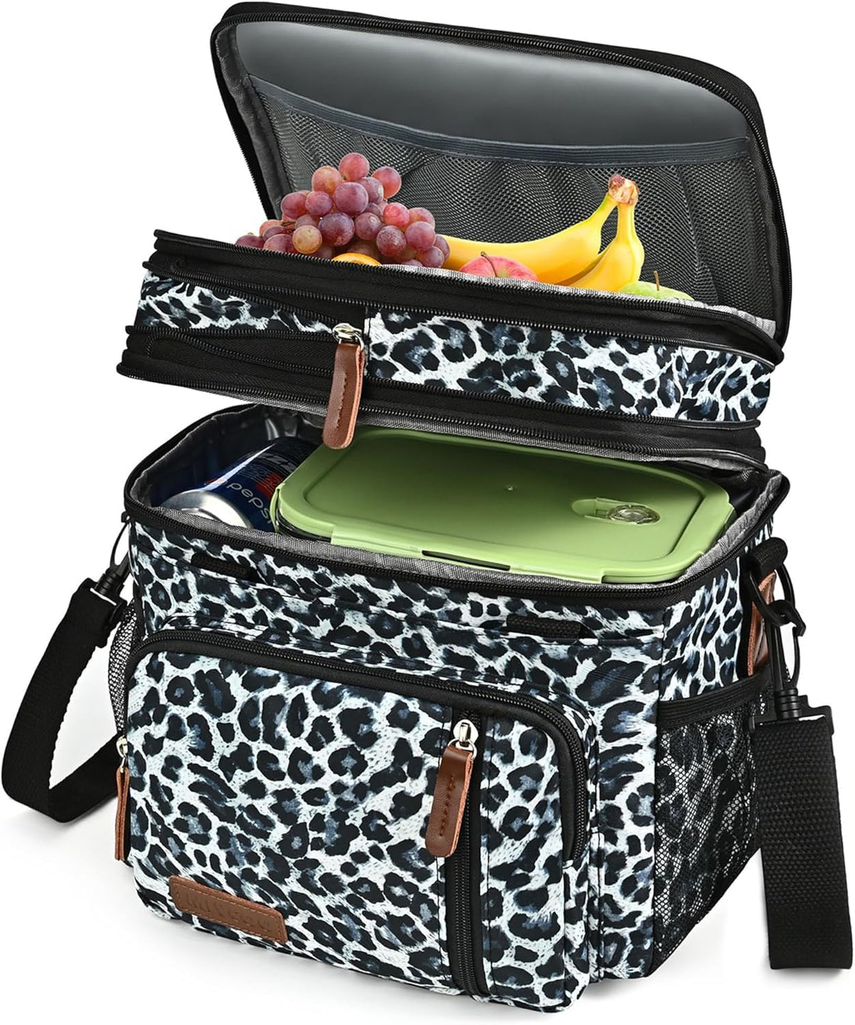 Lunch Bag & Lunch Box for Men Women, Double Deck & Leakproof