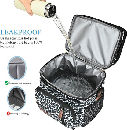 Lunch Bag & Lunch Box for Men Women, Double Deck & Leakproof