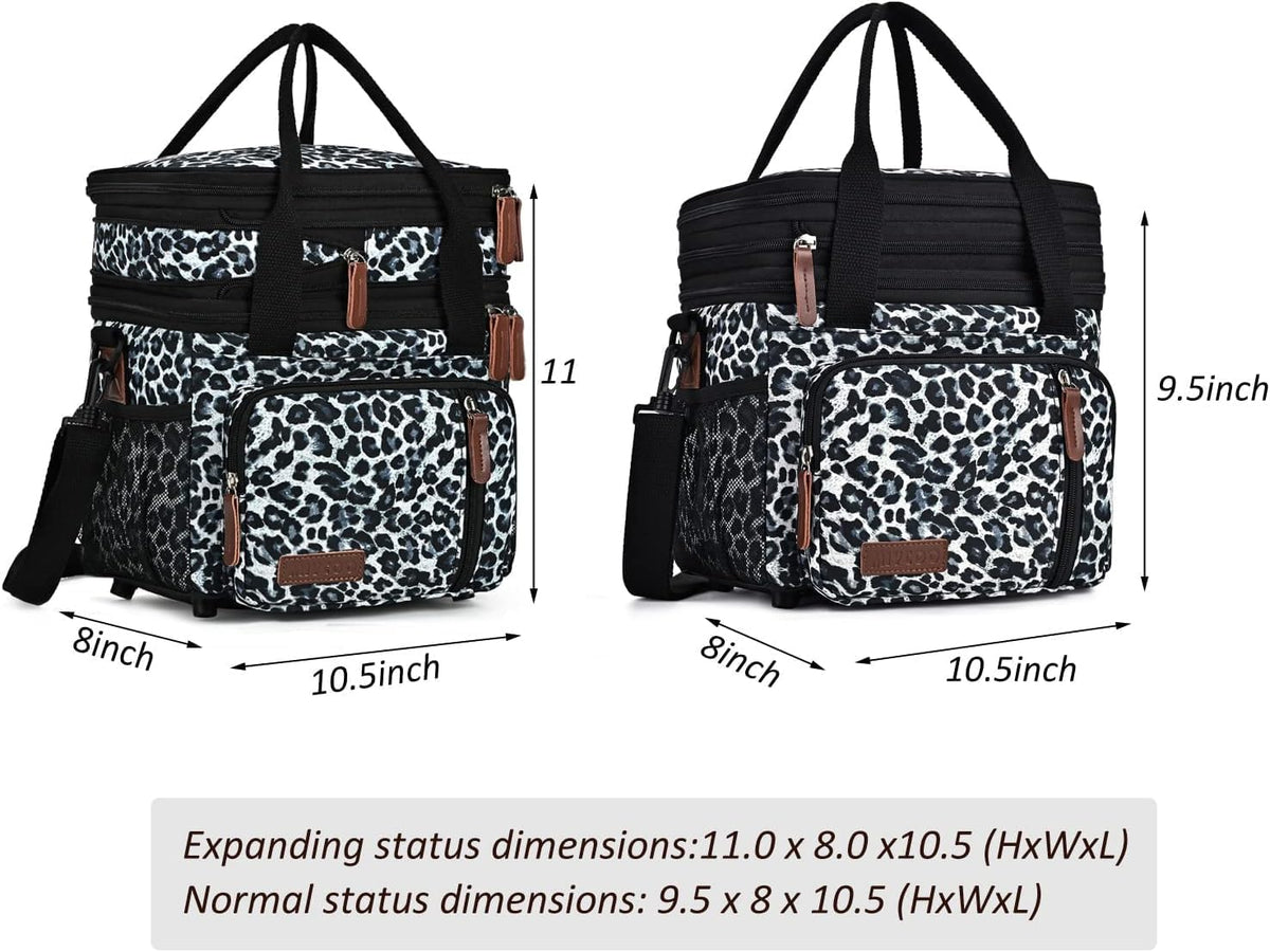 Lunch Bag & Lunch Box for Men Women, Double Deck & Leakproof
