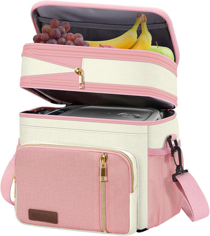 Lunch Bag & Lunch Box for Men Women, Double Deck & Leakproof