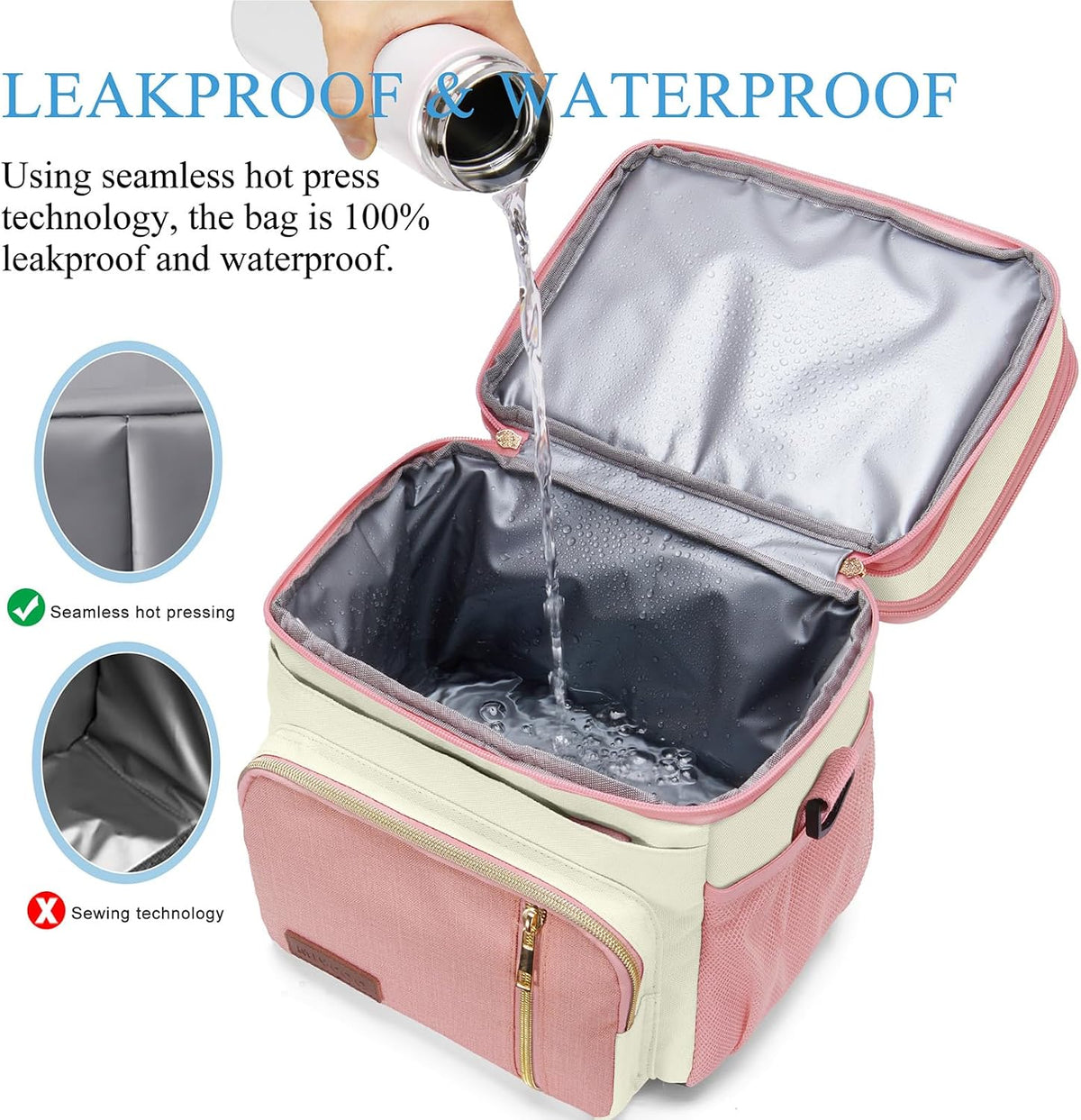 Lunch Bag & Lunch Box for Men Women, Double Deck & Leakproof