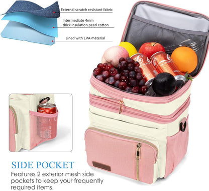 Lunch Bag & Lunch Box for Men Women, Double Deck & Leakproof