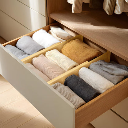 VaeFae Adjustable Bamboo Drawer Dividers, Expandable Drawer Organizer for Kitchen Utensils, Clothes, Bathroom, Office – Fits Drawer Interiors 16.6" to 21.8"