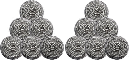 Stainless Steel Scrubber Scrubbing Scouring Pad Sponges Clean Pot Pan and Steel Wool for Kitchen Bathroom