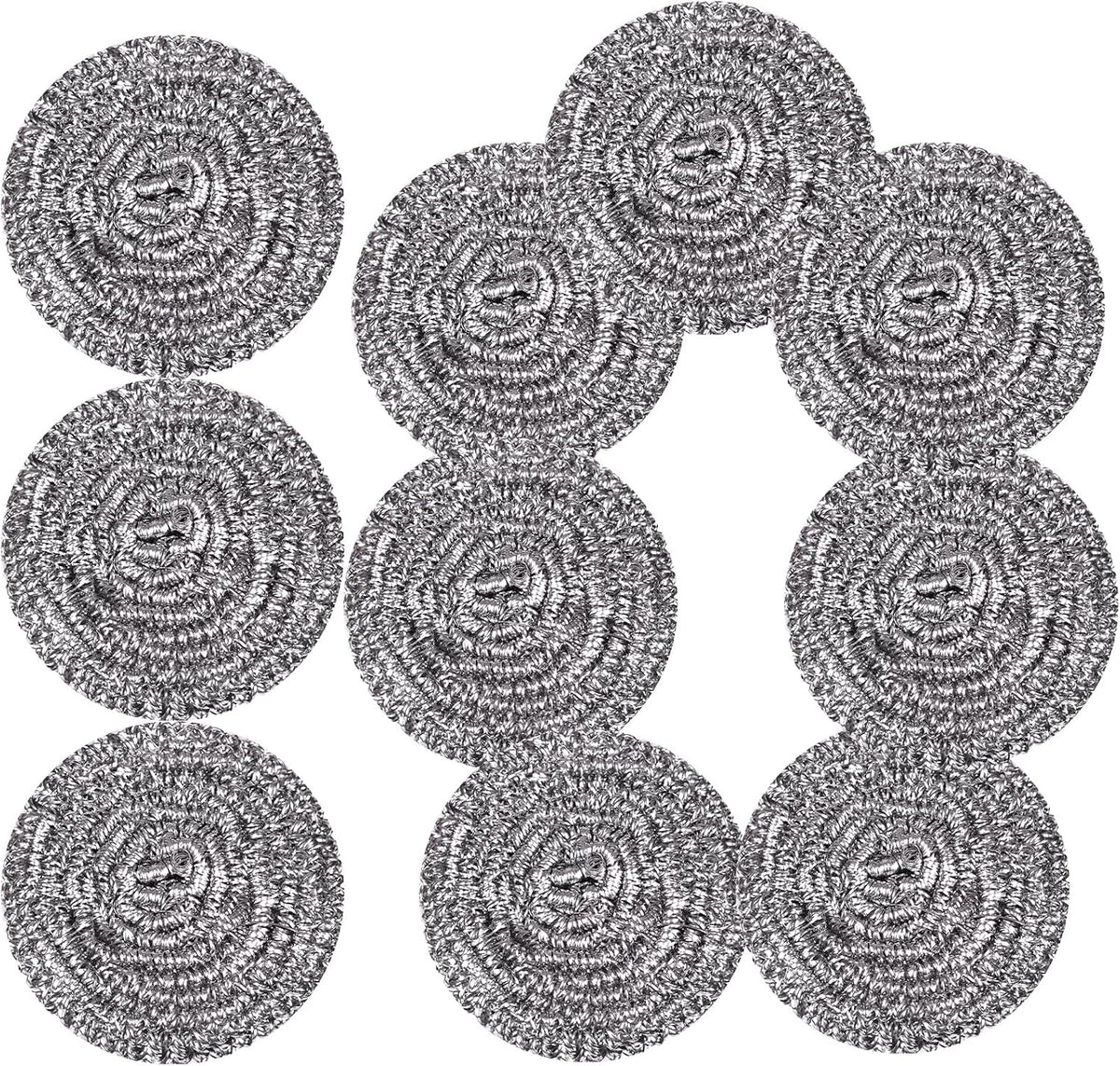 Stainless Steel Scrubber Scrubbing Scouring Pad Sponges Clean Pot Pan and Steel Wool for Kitchen Bathroom