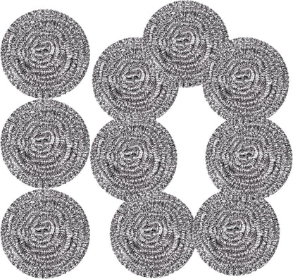 Stainless Steel Scrubber Scrubbing Scouring Pad Sponges Clean Pot Pan and Steel Wool for Kitchen Bathroom