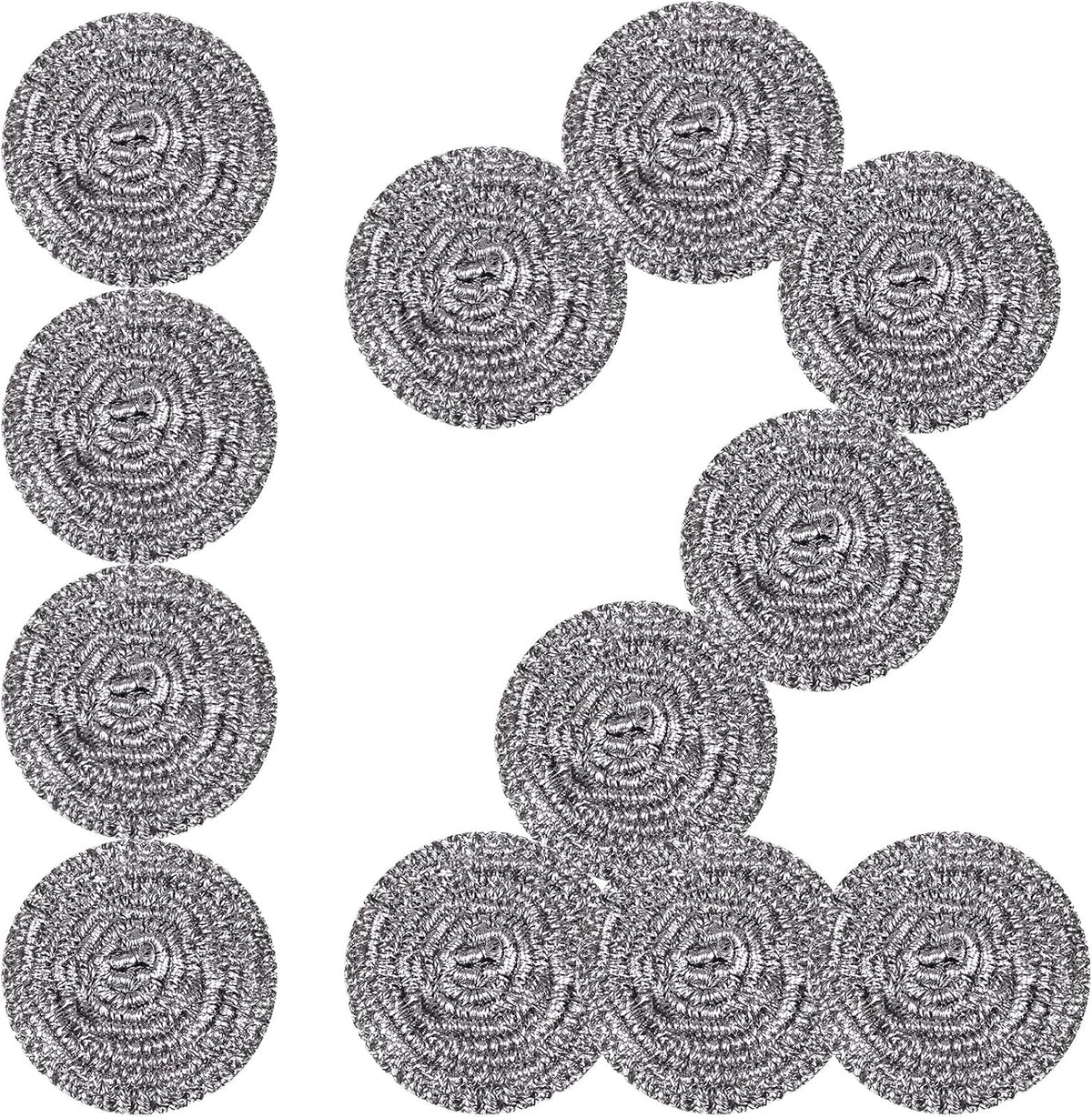 Stainless Steel Scrubber Scrubbing Scouring Pad Sponges Clean Pot Pan and Steel Wool for Kitchen Bathroom