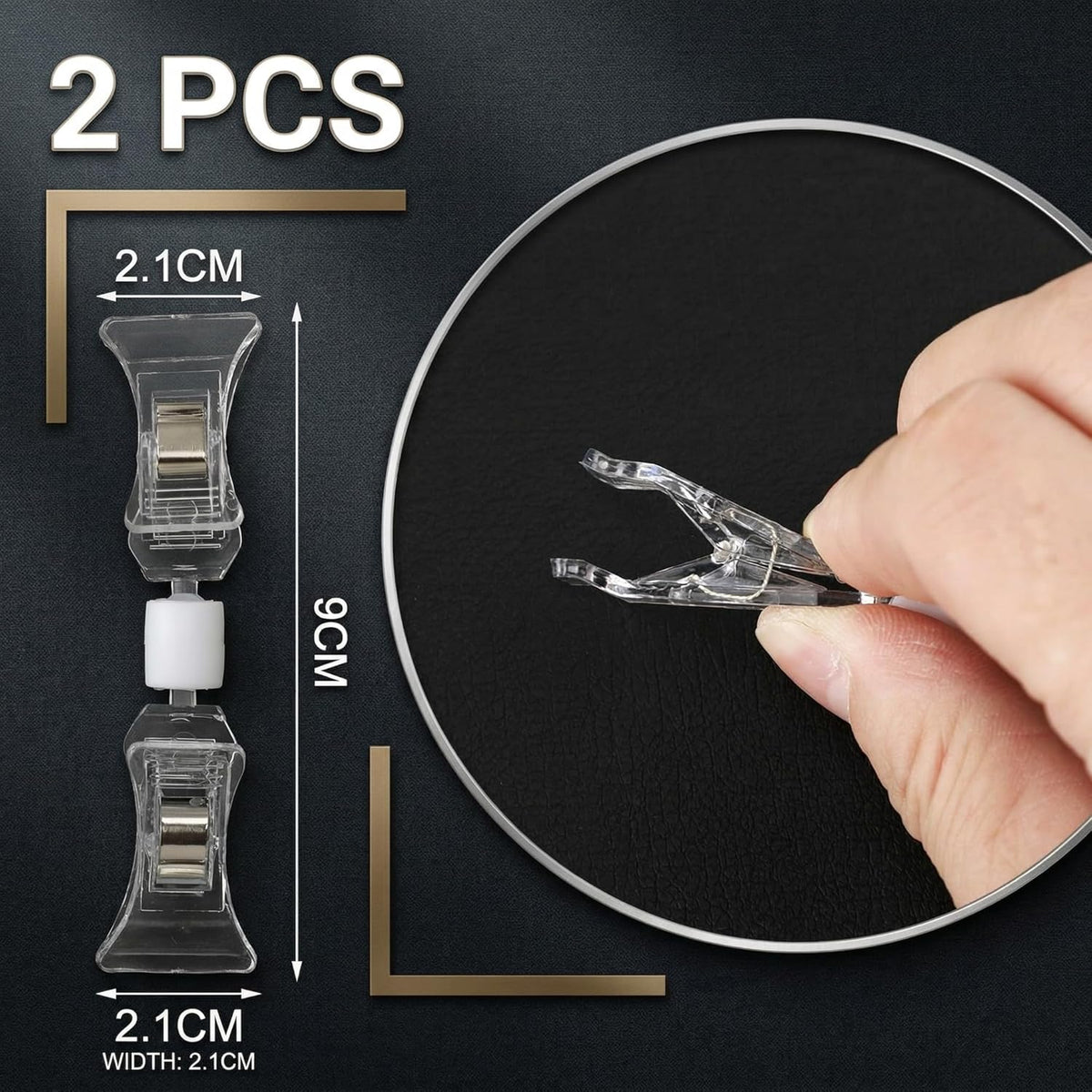 100 Pcs Double Sided Sign Clips Sign Display Mini Clip Clear Adjustable Rotatable Merchandise Clip-on Holder Swivel Plastic Price Tag Clamp Holder Stand for Label Clothing Cards Retail