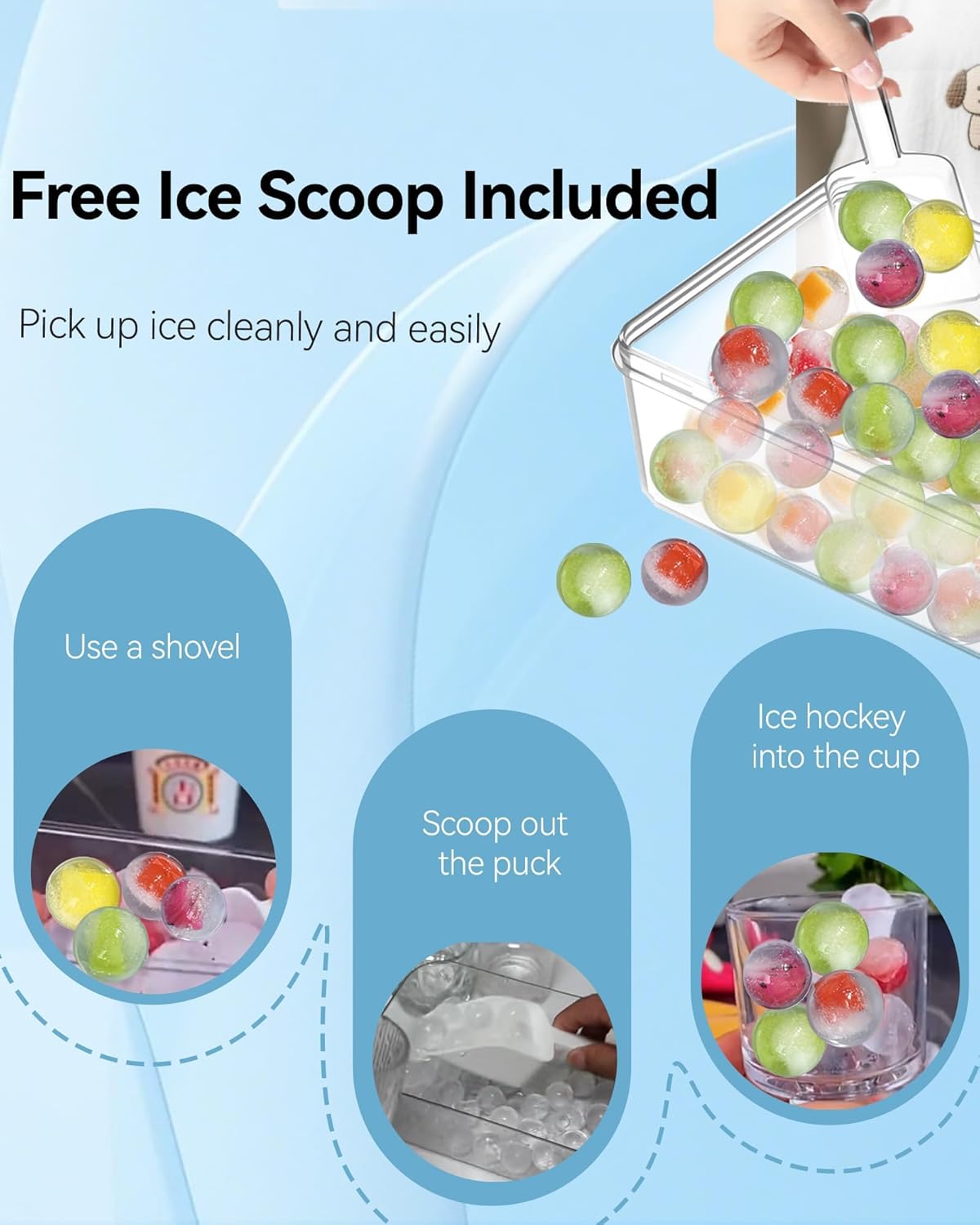 Ice Cube Tray with Lid and Bin – 2-Second Twist Release,BPA-Free, Stackable Freezer Organizer, Round Ice Cube Mold, Ice Ball Maker for Cocktails, Coffee,Cocktails(Fresh Blue-2Pack,70 Balls&Box-1.0")