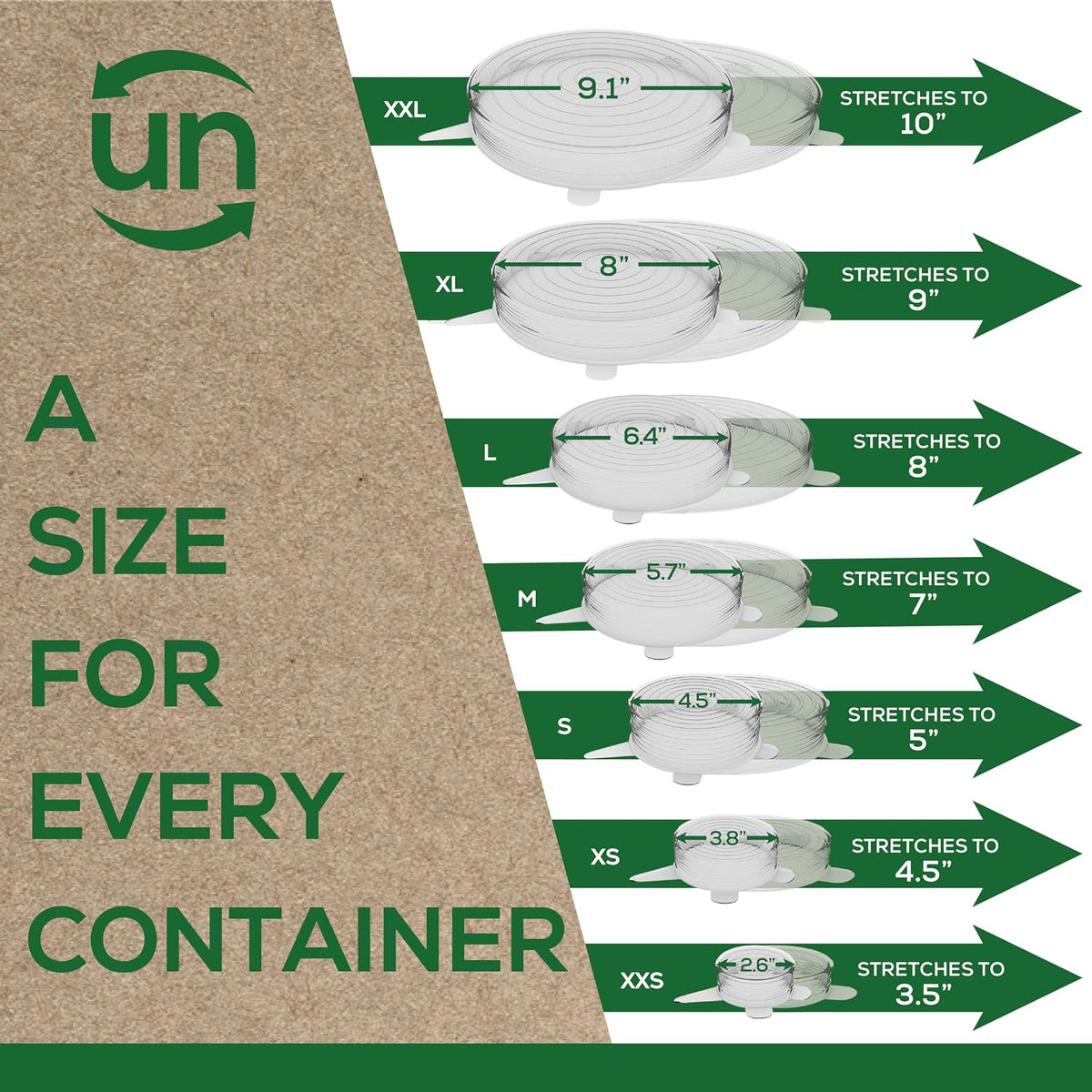Reusable Silicone Lids (Variety Pack) – Upgrade Your Kitchen Gadgets with Our Covers for Food Storage – Reusable Silicone Stretch Lids and Food Covers for Containers (Pack of 7)