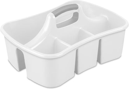 Divided Ultra Caddy, Portable Plastic Storage Organizer for Bathroom - Large Organization Holder and Container for Sink, Laundry, and Kitchen Cleaning Supplies