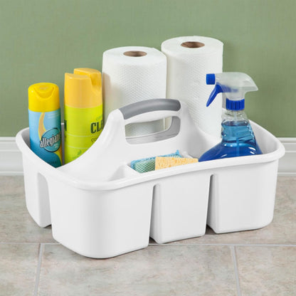 Divided Ultra Caddy, Portable Plastic Storage Organizer for Bathroom - Large Organization Holder and Container for Sink, Laundry, and Kitchen Cleaning Supplies