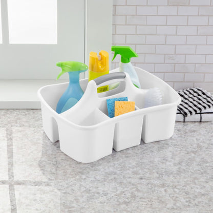 Divided Ultra Caddy, Portable Plastic Storage Organizer for Bathroom - Large Organization Holder and Container for Sink, Laundry, and Kitchen Cleaning Supplies