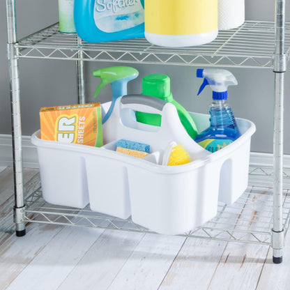 Divided Ultra Caddy, Portable Plastic Storage Organizer for Bathroom - Large Organization Holder and Container for Sink, Laundry, and Kitchen Cleaning Supplies