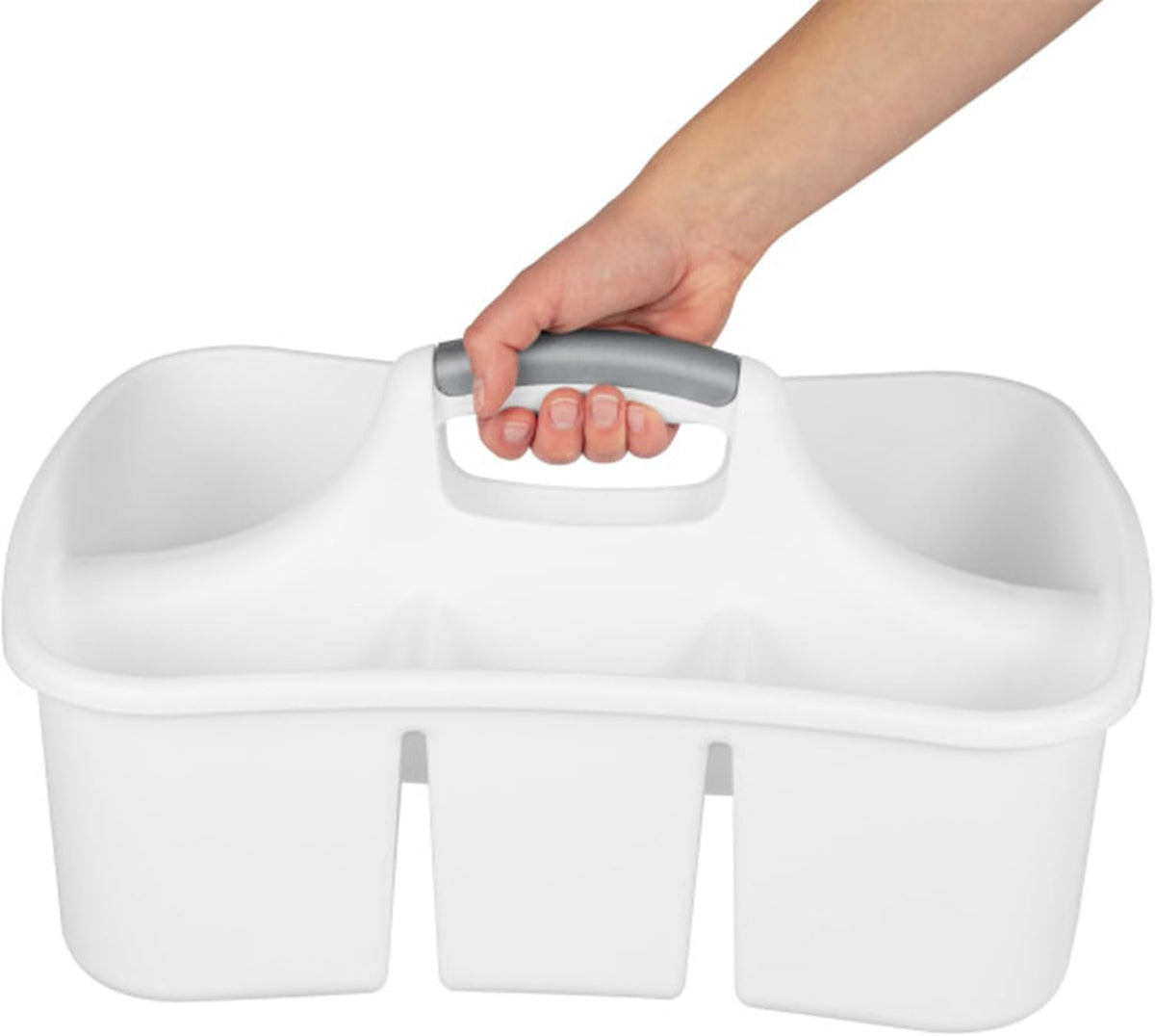 Divided Ultra Caddy, Portable Plastic Storage Organizer for Bathroom - Large Organization Holder and Container for Sink, Laundry, and Kitchen Cleaning Supplies