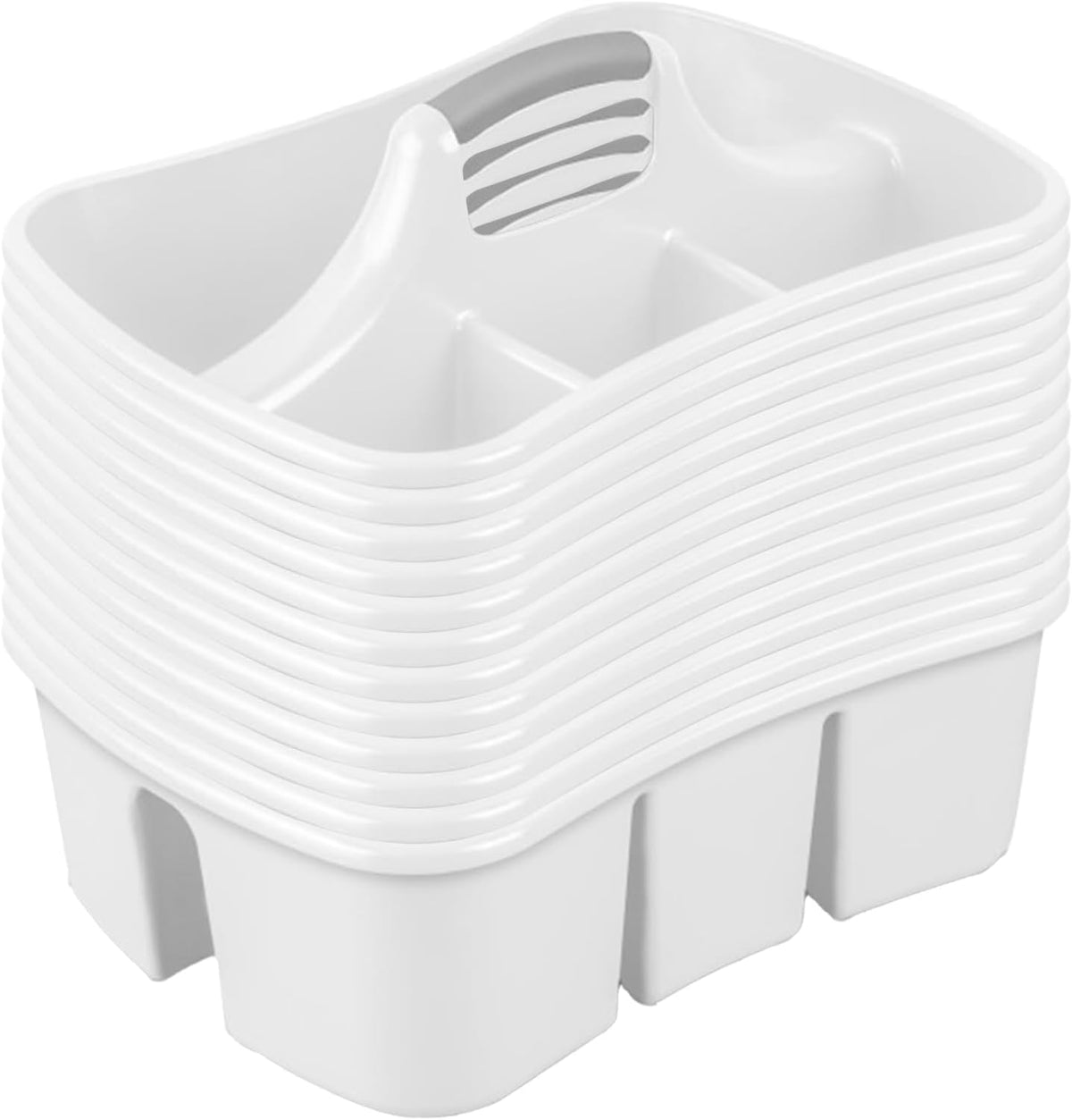 Divided Ultra Caddy, Portable Plastic Storage Organizer for Bathroom - Large Organization Holder and Container for Sink, Laundry, and Kitchen Cleaning Supplies