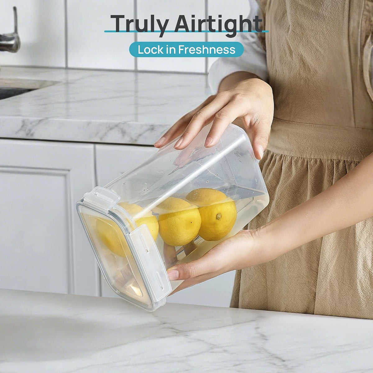 Airtight Food Storage Containers with Lids, 24 pcs, Black