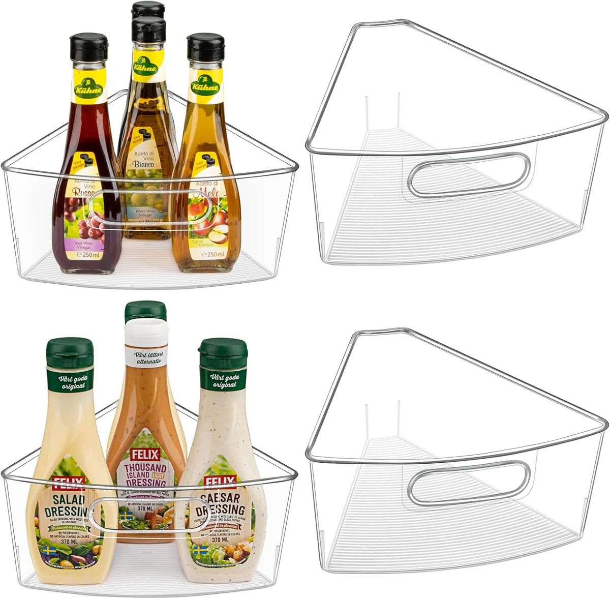 Lazy Susan Cabinet Organizer Bins for 26"/ 28"/ 32" Diameter