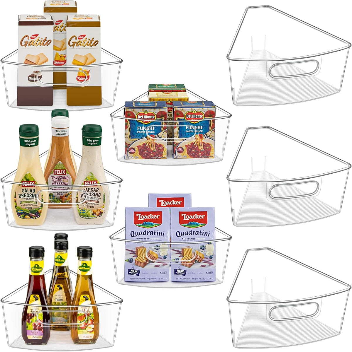 Lazy Susan Cabinet Organizer Bins for 26"/ 28"/ 32" Diameter