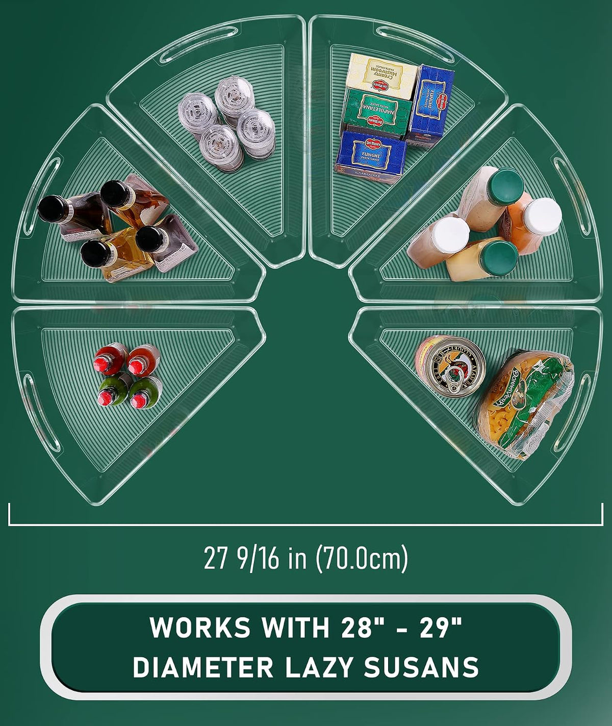 Lazy Susan Cabinet Organizer Bins for 26"/ 28"/ 32" Diameter