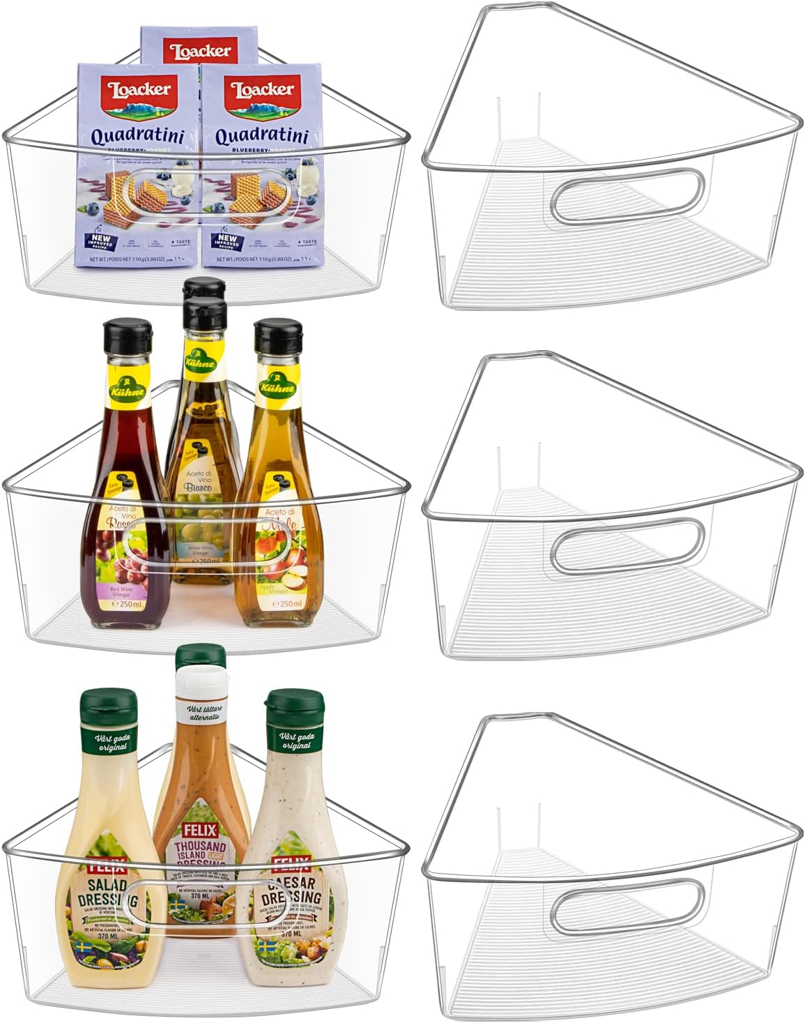 Lazy Susan Cabinet Organizer Bins for 26"/ 28"/ 32" Diameter