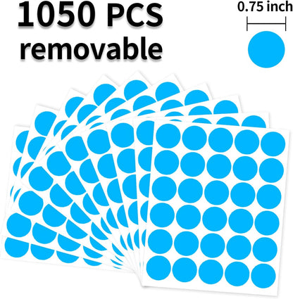 1 Inch Clear Transparent Round Waterproof Sticker,Envelope Tab Sealer and Retail Package Round Clear Seal Labels Self Adhesive Stickers,1050 Labels Per Bag