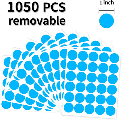 1 Inch Clear Transparent Round Waterproof Sticker,Envelope Tab Sealer and Retail Package Round Clear Seal Labels Self Adhesive Stickers,1050 Labels Per Bag