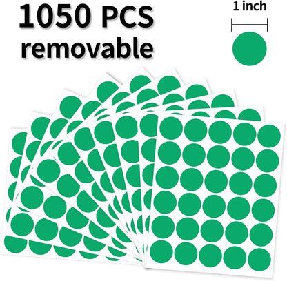 1 Inch Clear Transparent Round Waterproof Sticker,Envelope Tab Sealer and Retail Package Round Clear Seal Labels Self Adhesive Stickers,1050 Labels Per Bag