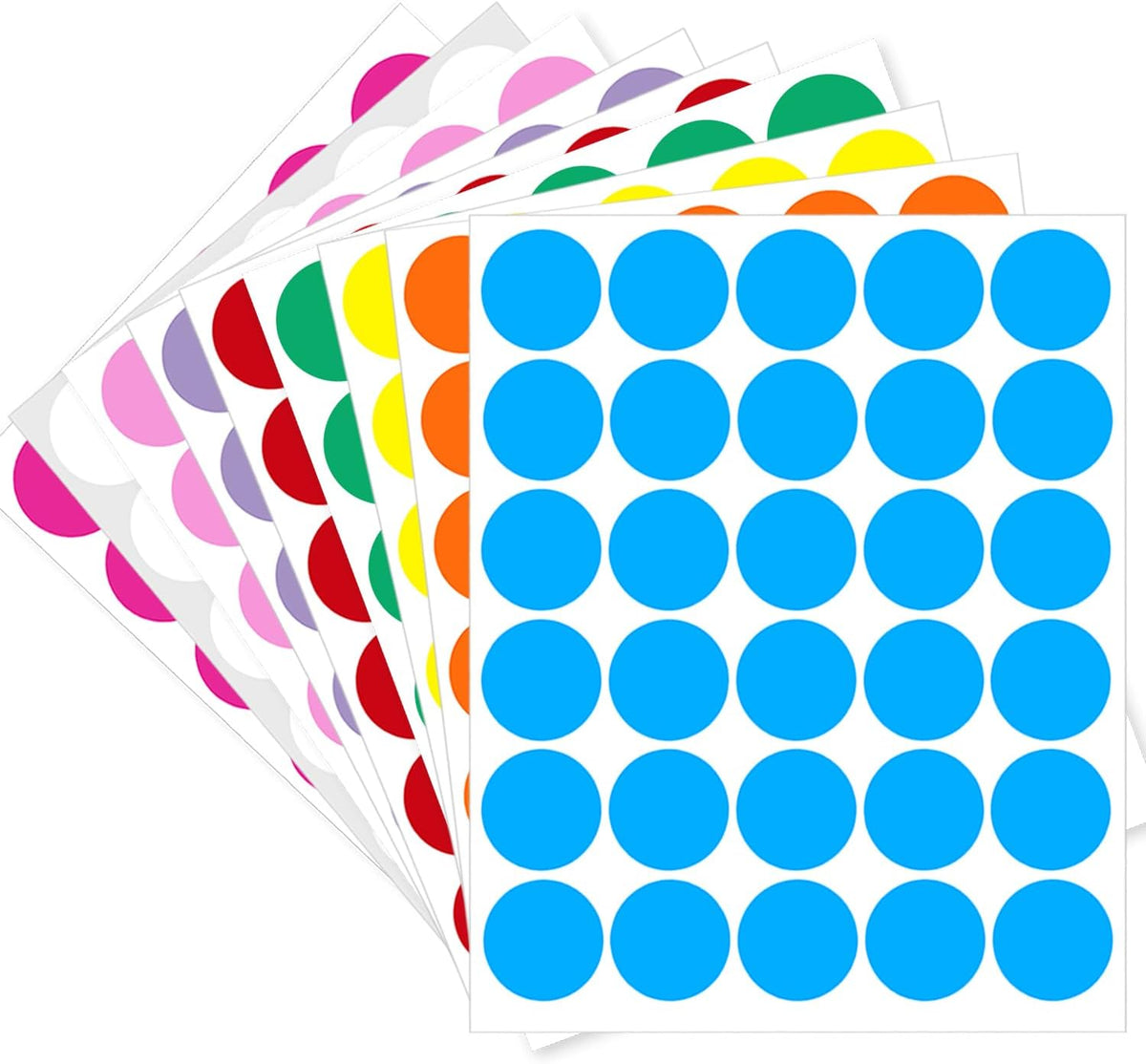 1 Inch Clear Transparent Round Waterproof Sticker,Envelope Tab Sealer and Retail Package Round Clear Seal Labels Self Adhesive Stickers,1050 Labels Per Bag
