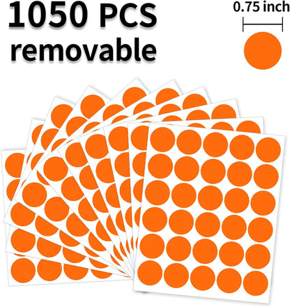 1 Inch Clear Transparent Round Waterproof Sticker,Envelope Tab Sealer and Retail Package Round Clear Seal Labels Self Adhesive Stickers,1050 Labels Per Bag