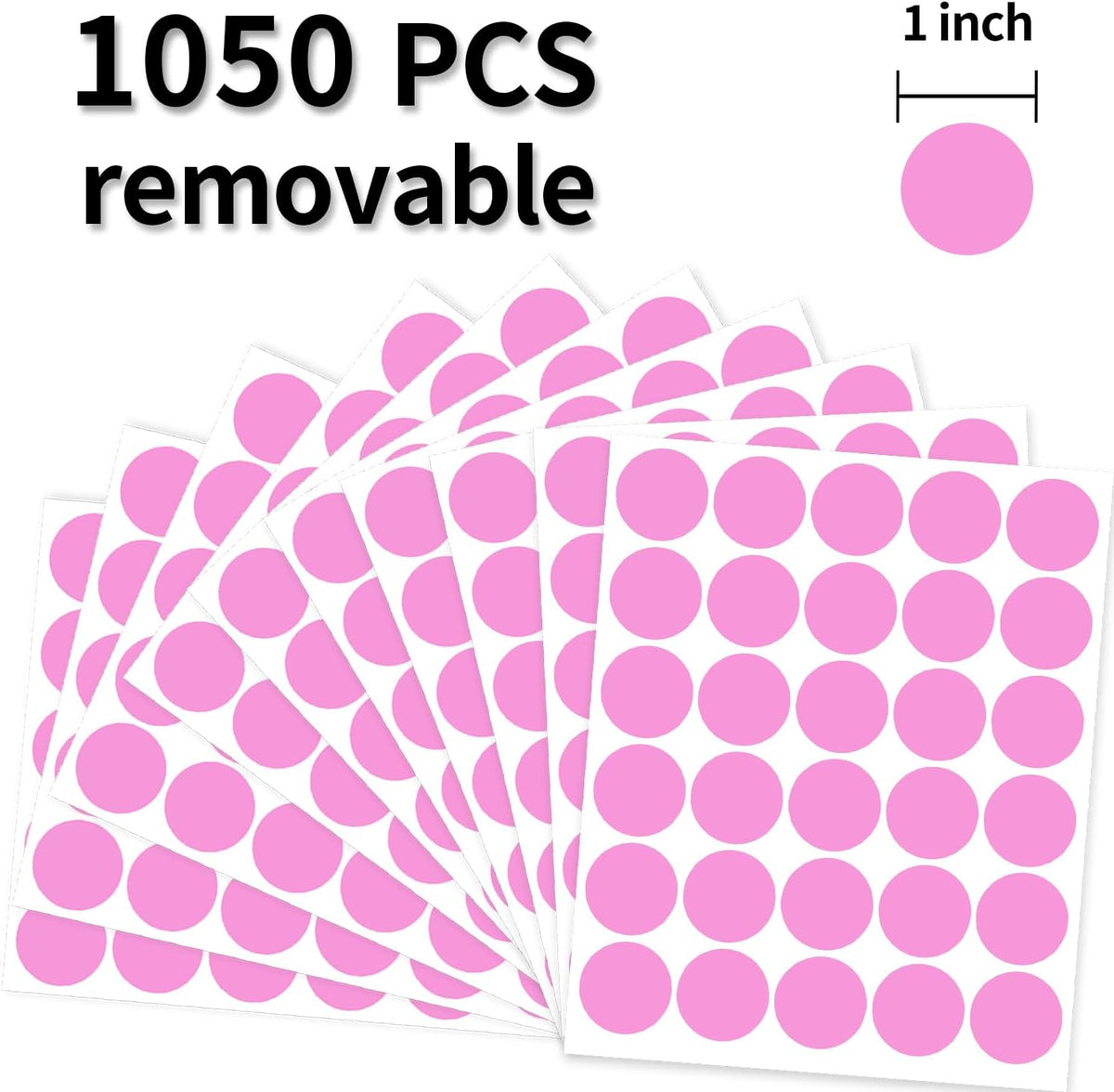 1 Inch Clear Transparent Round Waterproof Sticker,Envelope Tab Sealer and Retail Package Round Clear Seal Labels Self Adhesive Stickers,1050 Labels Per Bag