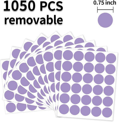 1 Inch Clear Transparent Round Waterproof Sticker,Envelope Tab Sealer and Retail Package Round Clear Seal Labels Self Adhesive Stickers,1050 Labels Per Bag