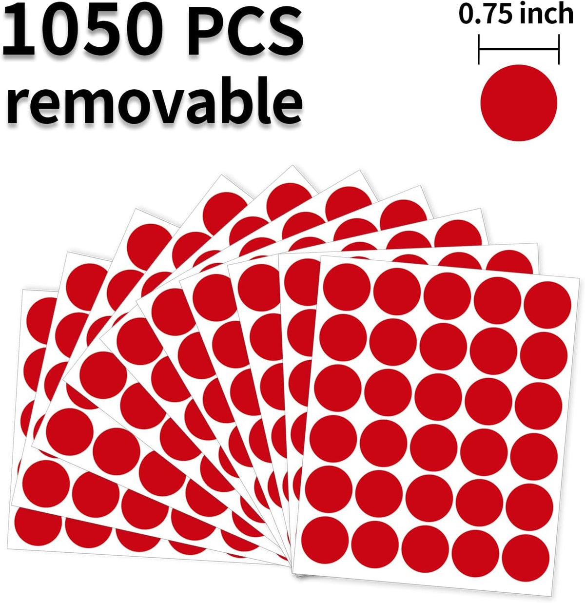 1 Inch Clear Transparent Round Waterproof Sticker,Envelope Tab Sealer and Retail Package Round Clear Seal Labels Self Adhesive Stickers,1050 Labels Per Bag