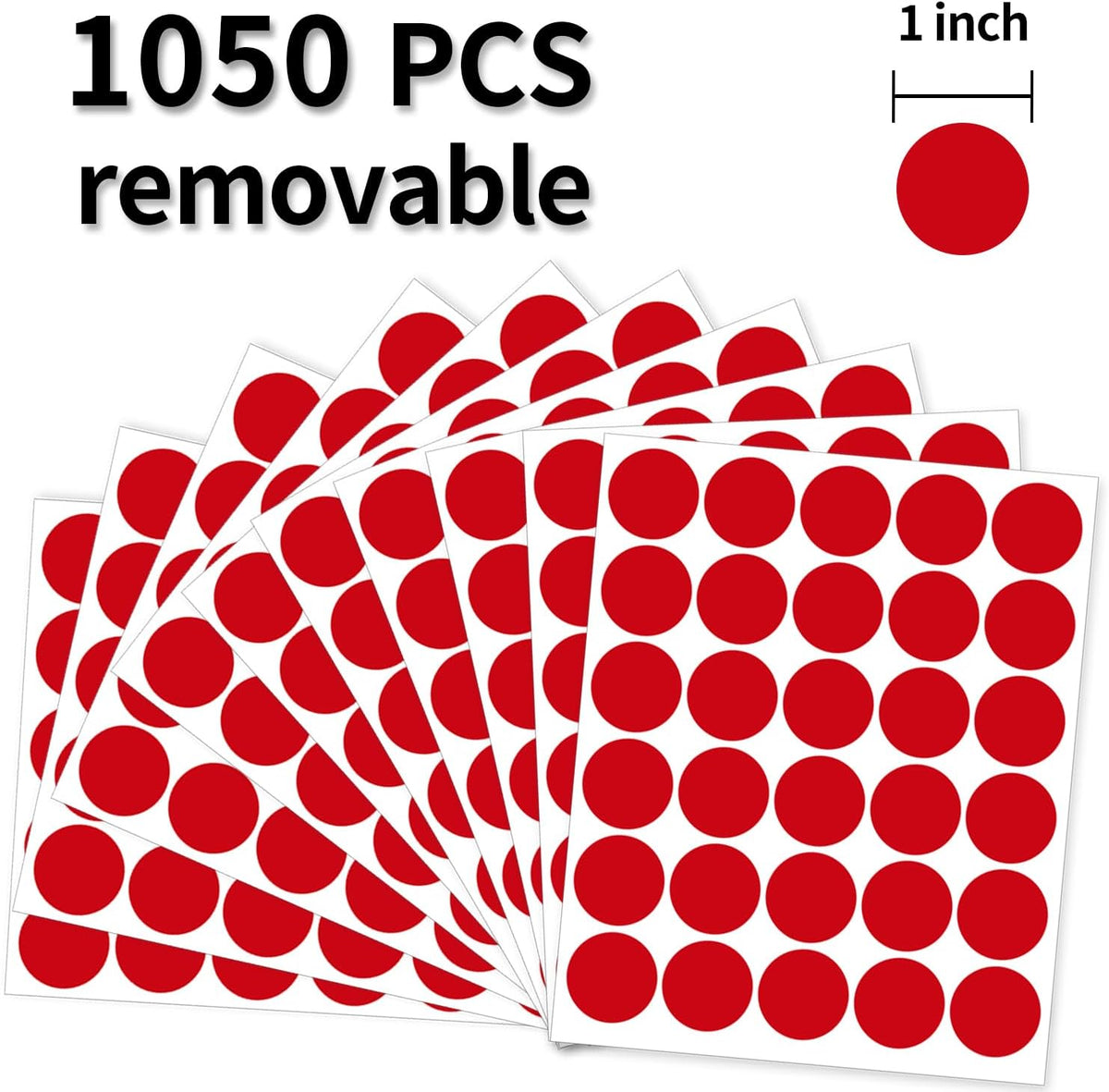 1 Inch Clear Transparent Round Waterproof Sticker,Envelope Tab Sealer and Retail Package Round Clear Seal Labels Self Adhesive Stickers,1050 Labels Per Bag