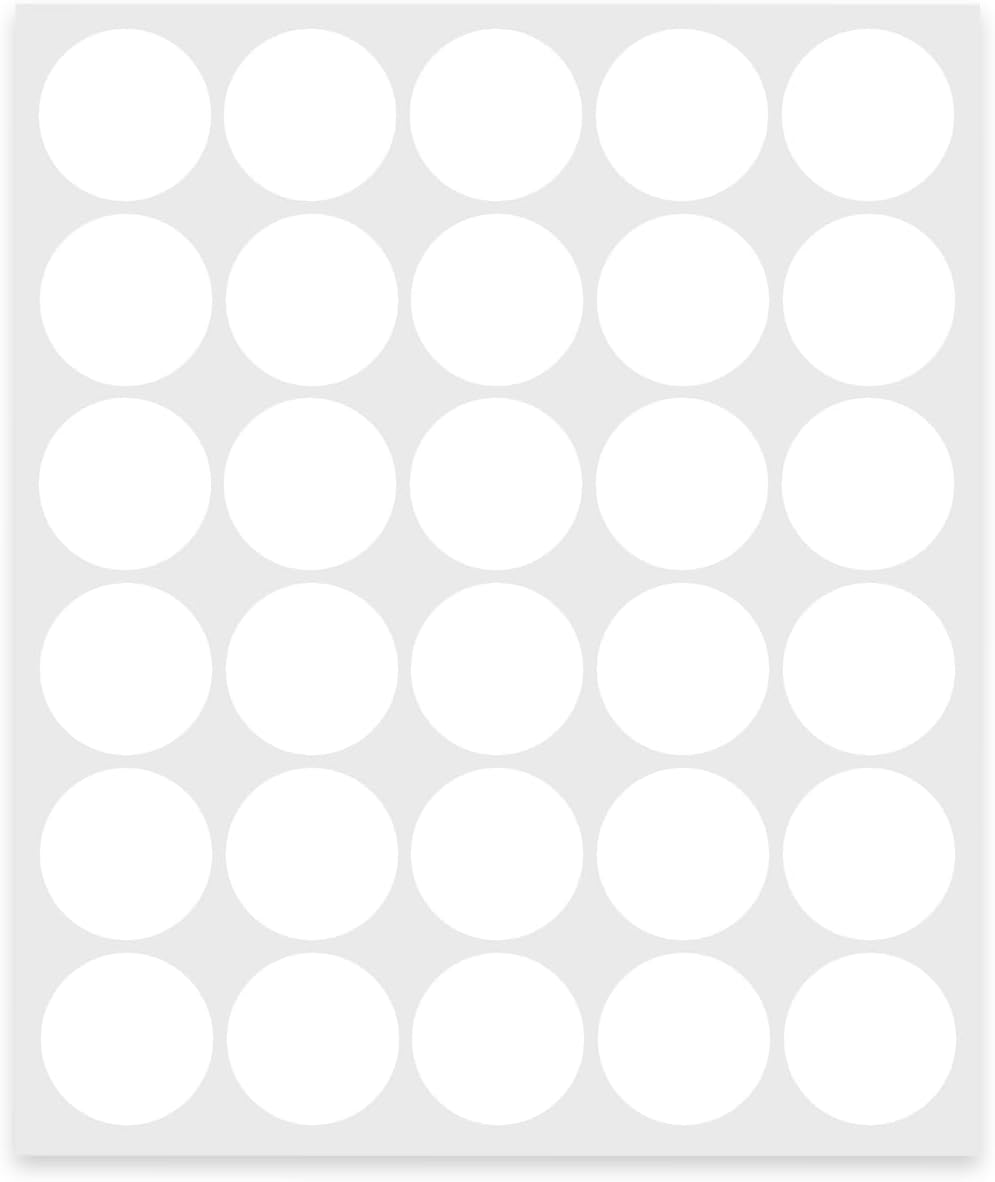 1 Inch Clear Transparent Round Waterproof Sticker,Envelope Tab Sealer and Retail Package Round Clear Seal Labels Self Adhesive Stickers,1050 Labels Per Bag