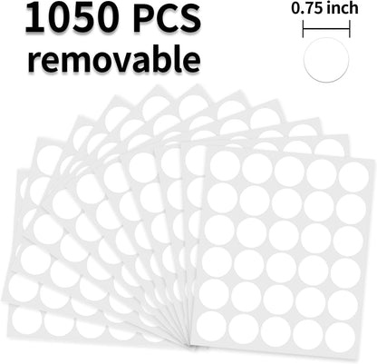1 Inch Clear Transparent Round Waterproof Sticker,Envelope Tab Sealer and Retail Package Round Clear Seal Labels Self Adhesive Stickers,1050 Labels Per Bag