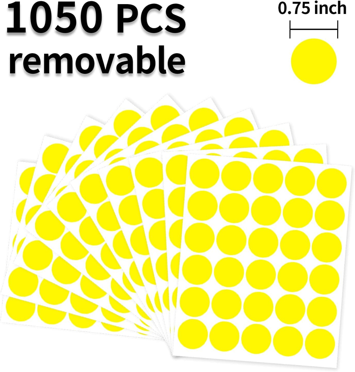 1 Inch Clear Transparent Round Waterproof Sticker,Envelope Tab Sealer and Retail Package Round Clear Seal Labels Self Adhesive Stickers,1050 Labels Per Bag