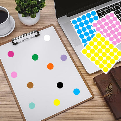 1 Inch Clear Transparent Round Waterproof Sticker,Envelope Tab Sealer and Retail Package Round Clear Seal Labels Self Adhesive Stickers,1050 Labels Per Bag