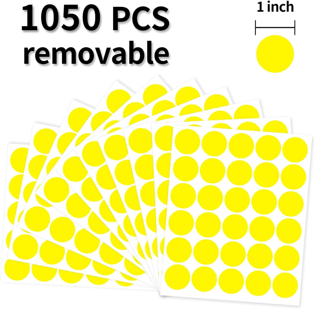 1 Inch Clear Transparent Round Waterproof Sticker,Envelope Tab Sealer and Retail Package Round Clear Seal Labels Self Adhesive Stickers,1050 Labels Per Bag