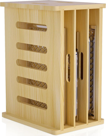 7 Tier Wooden Tray Dividers for Cabinets | Baking Cookie Sheet Organizer, Vertical/Horizontal Cabinet Dividers for Pots, Cutting Board, Kitchen Organizers and Storage