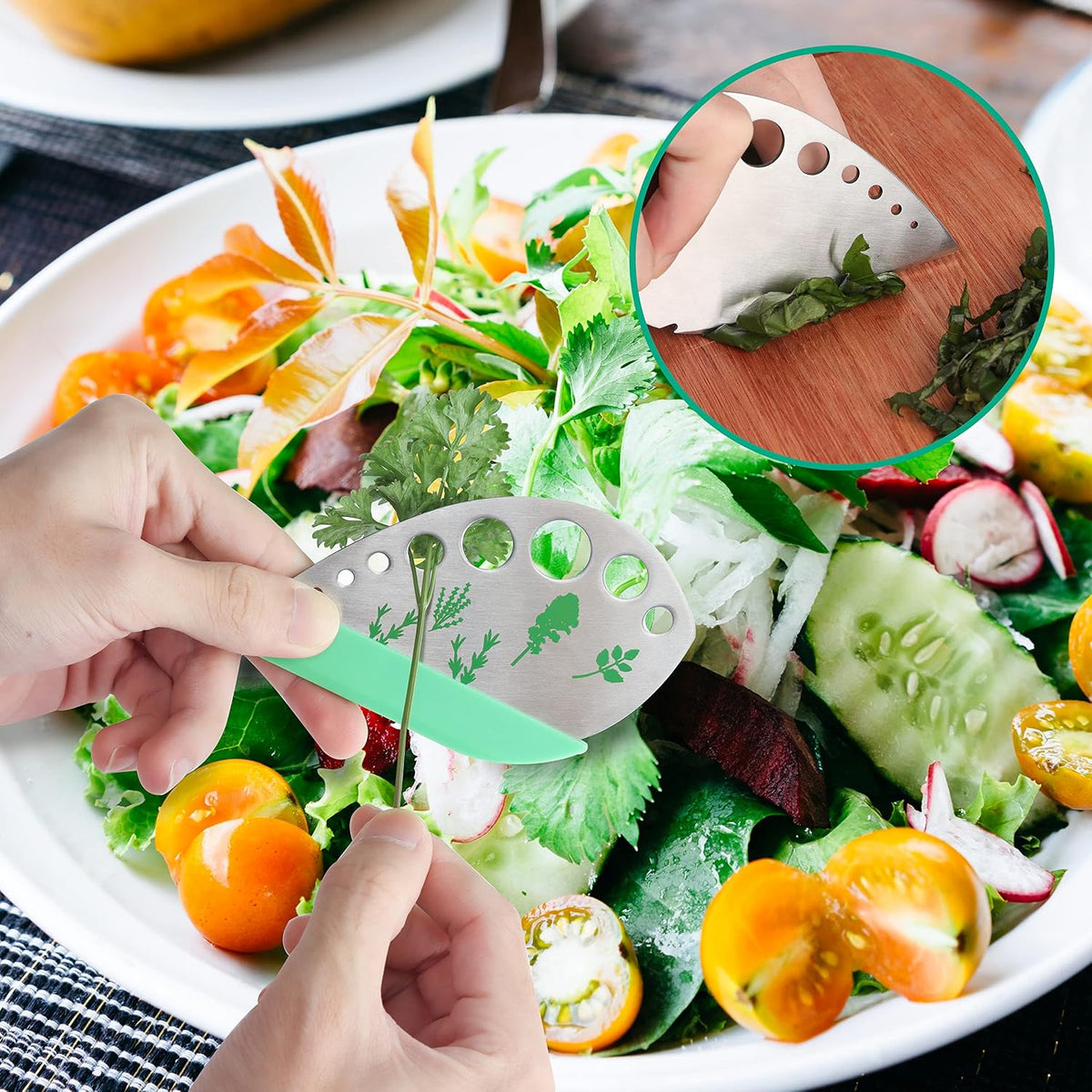 Fresh Herb Keeper for Refrigerator, Clear BPA-Free Herb Saver, Storage Container for Cilantro, Parsley, Thyme, Mint & Asparagus, Preserver Keeps Fresh Herbs for 3 Times Longer, Green & Orange