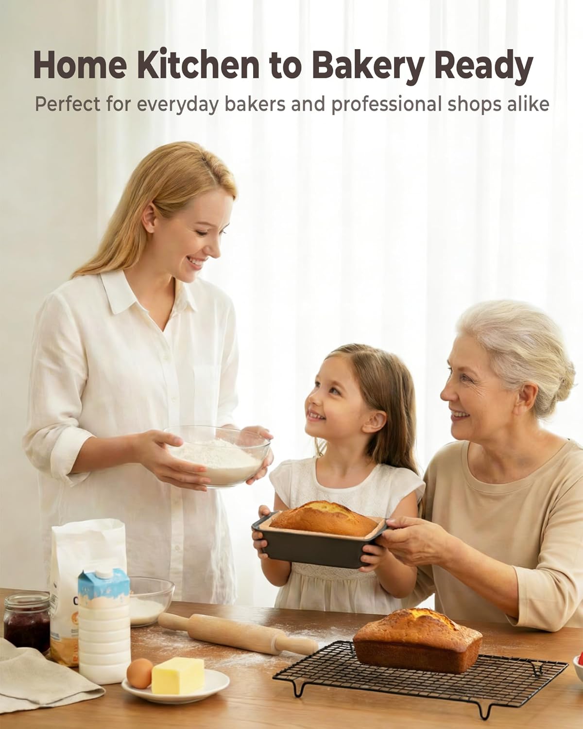 100 Pcs Loaf Pan Liners for Baking Bread 9x5 Inch, Bread Pan Liners with Cardboard Formers, Non-Stick Pre Cut Unbleached Parchment Paper for Loaf Pan