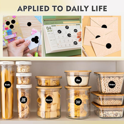1 inch Round Clear Circle Dot Sticker 1000pcs Transparent Adhesive Label | 2.5cm Sticky Dots Label for Envelope, Cosmetic Box, Gift Bag, Translucent Wafer Package Seals, Safe Material