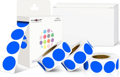 1 inch Round Clear Circle Dot Sticker 1000pcs Transparent Adhesive Label | 2.5cm Sticky Dots Label for Envelope, Cosmetic Box, Gift Bag, Translucent Wafer Package Seals, Safe Material